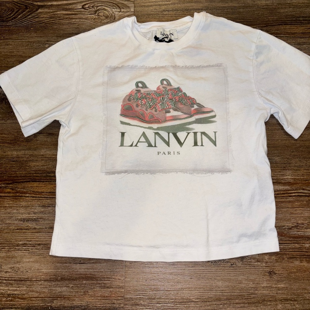 Lanvin White Short Sleeve Graphic Tee